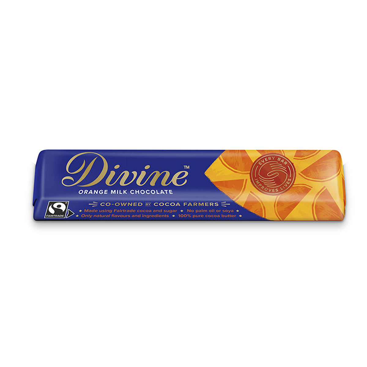 DIVINE ORANGE MILK CHOCOLATE BARS (35g) x 30