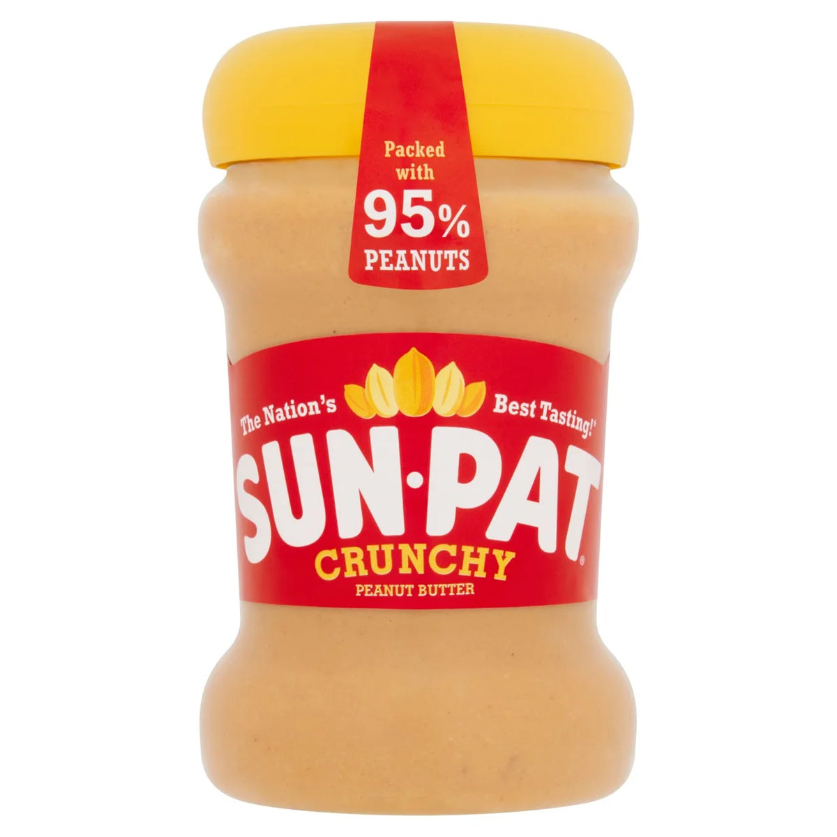 ORIGINAL SUN-PAT CRUNCHY PEANUT BUTTER JARS (300g) x 6