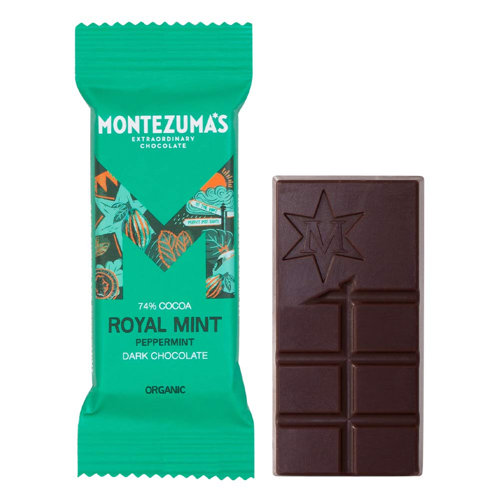 MONTEZUMAS ROYAL MINT ORGANIC 74% DARK CHOC & MINT (25g) x 26
