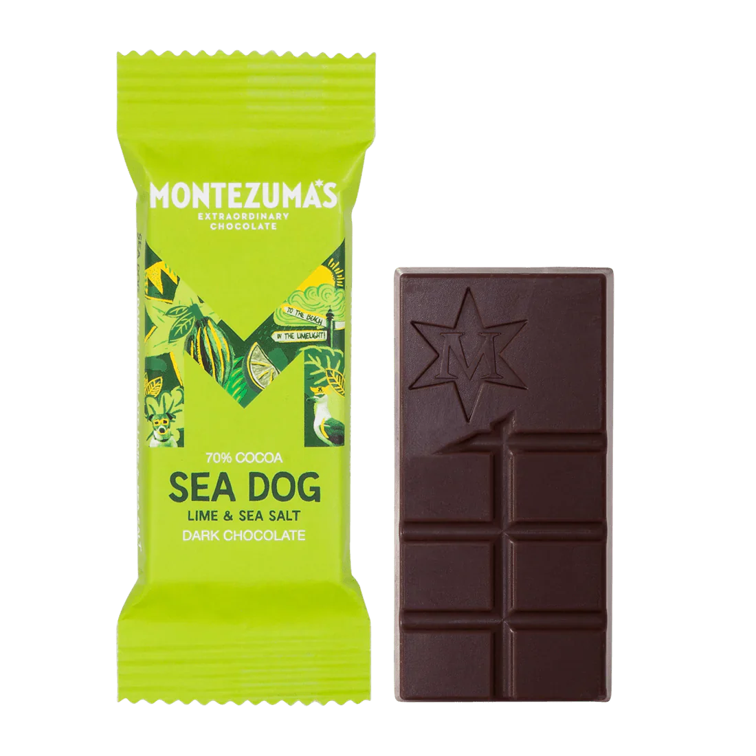 MONTEZUMAS SEADOG DARK CHOC WITH LIME & SEA SALT (25g) x 26