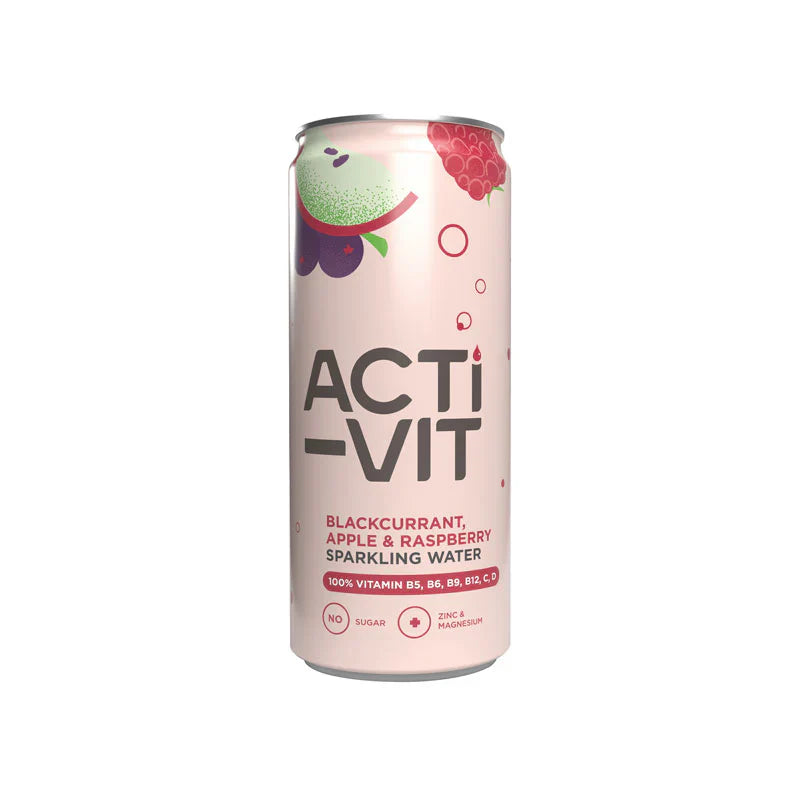ACTI-VIT BLACKCURRANT APPLE & RASPBERRY SPARKLING WATER (330ml) x 2