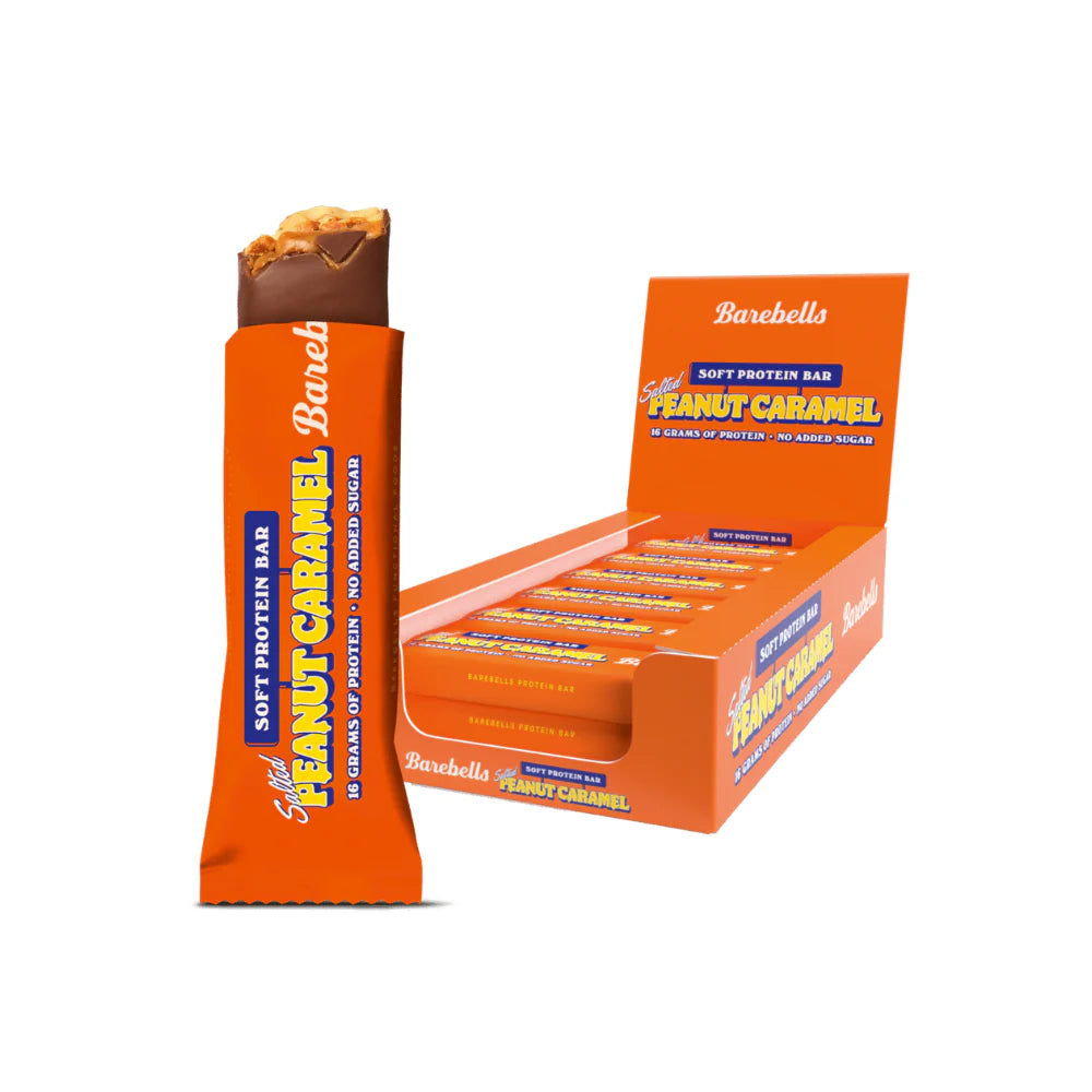BAREBELLS PEANUT CARAMEL SOFT BARS (55g) x 12