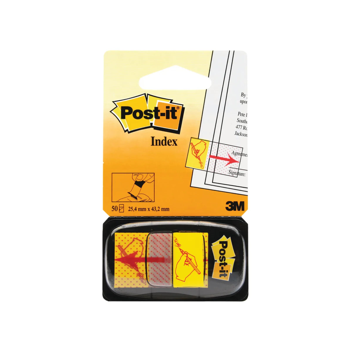 POST-IT YELLOW 'SIGN HERE' INDEX TABS (Pack of 50)