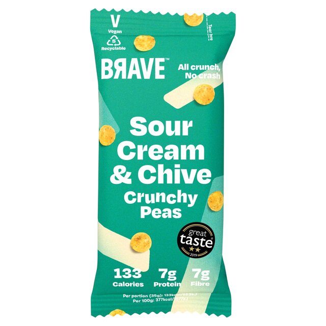 BRAVE SOUR CREAM & CHIVE ROASTED PEAS (35g) x 12