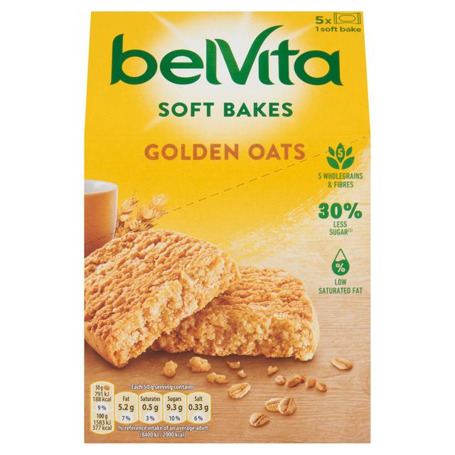 BELVITA SOFT BAKE GOLDEN OATS (50g) x 5