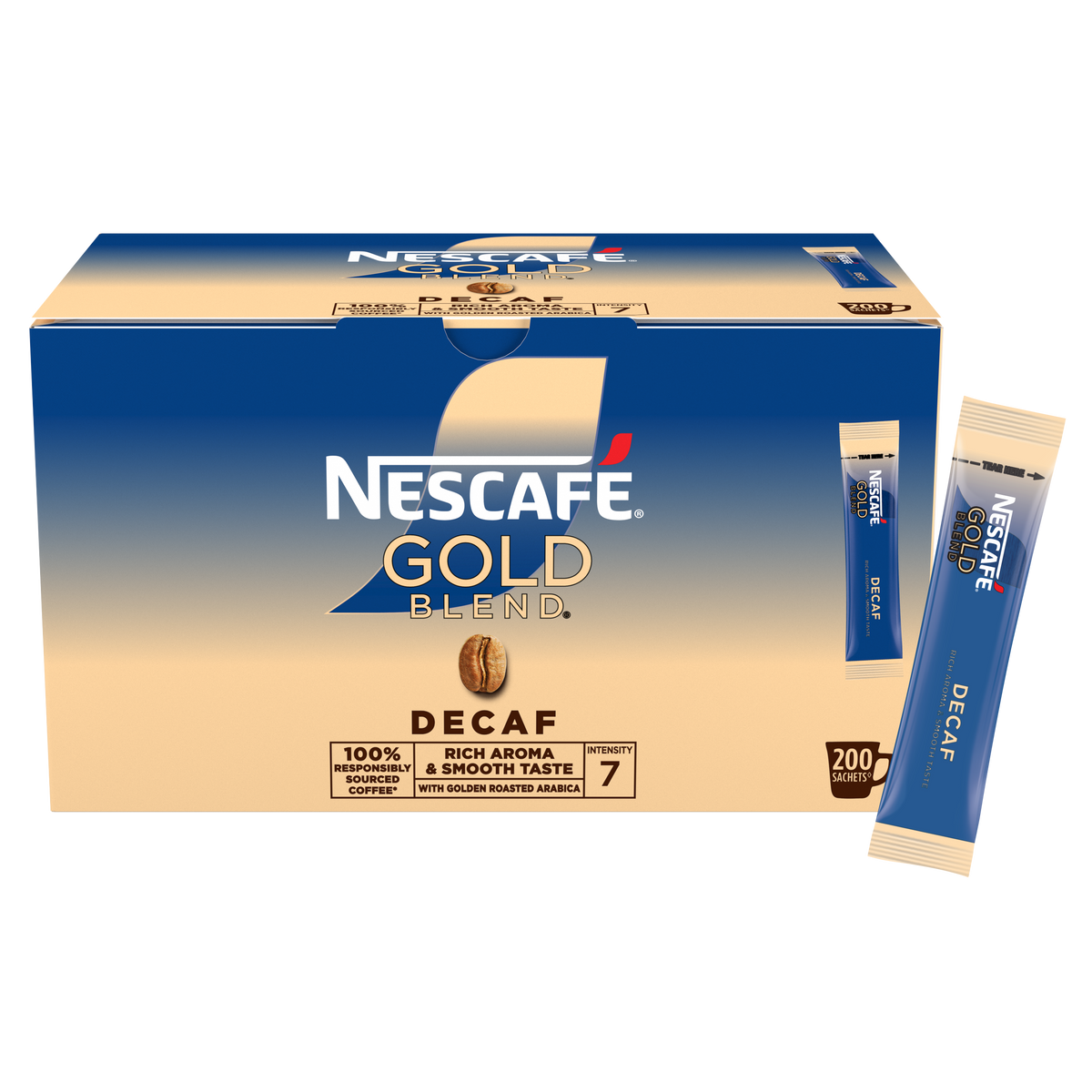 NESCAFÉ GOLD BLEND DECAFFEINATED INSTANT COFFEE STICKS x 200