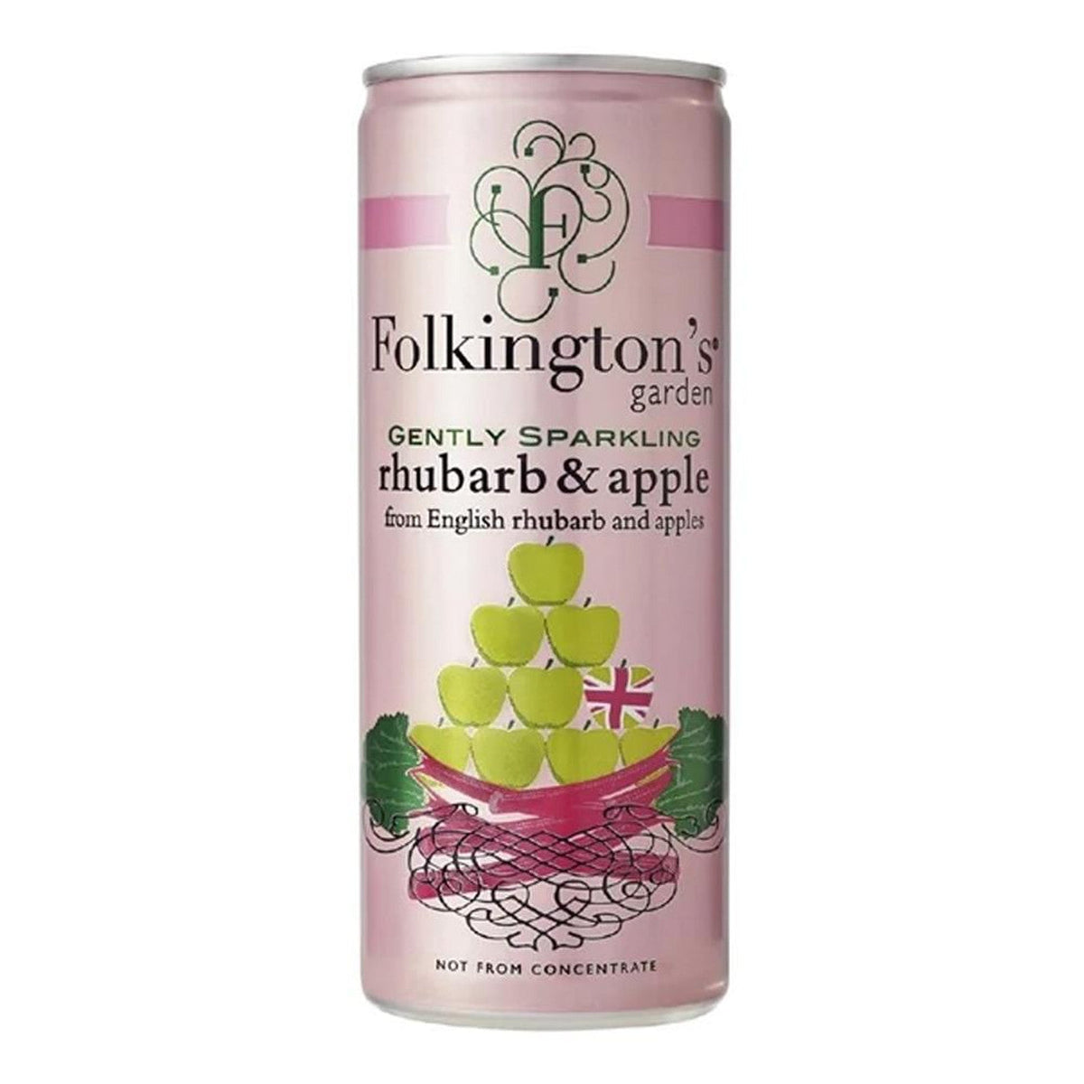 FOLKINGTONS RHUBARB & APPLE CANS (250ml) x 12
