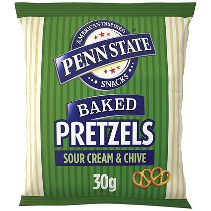 PENN STATE SOUR CREAM & CHIVE PRETZELS (30g) x 33
