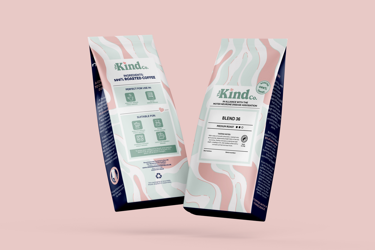 THE KIND CO BLEND 36 100% ARABICA WHOLE BEAN COFFEE (1kg) x 6