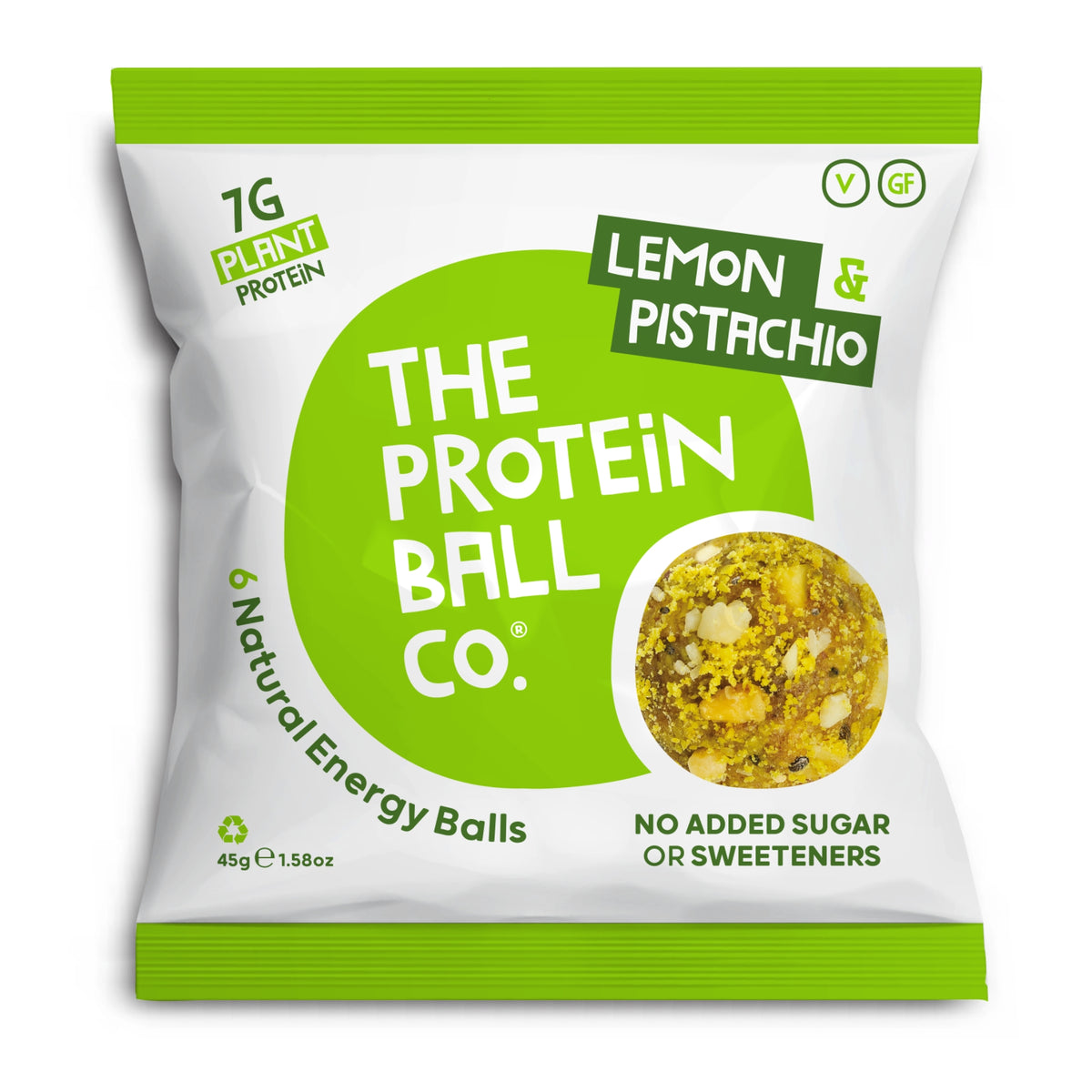 THE PROTEIN BALL CO. LEMON & PISTACHIO PROTEIN BALLS (45g) x 10