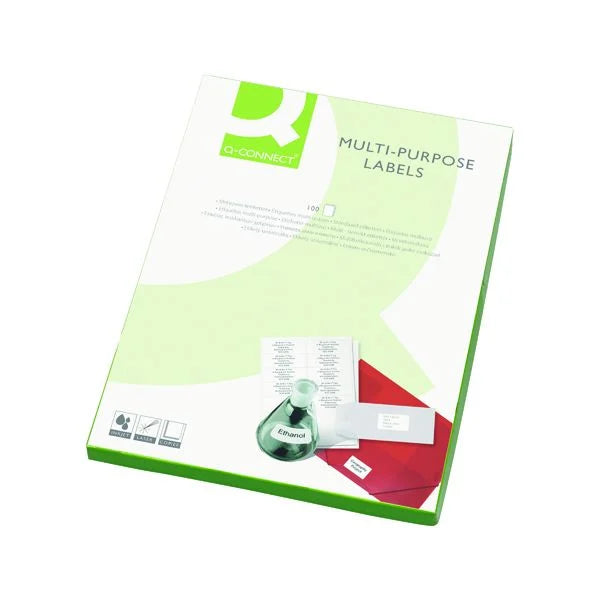 Q-CONNECT MULTIPURPOSE LABELS 199.6X289MM 1 PER SHEET WHITE (100 PACK) KF26050