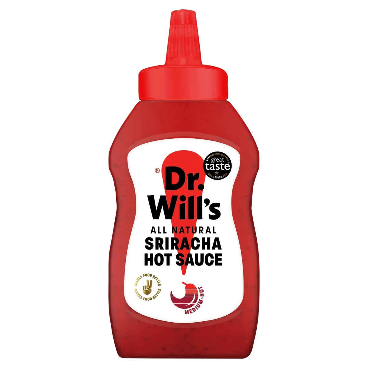 DR WILL'S ALL NATURAL SRIRACHA HOT SAUCE SQUEEZY TUBE (270g)
