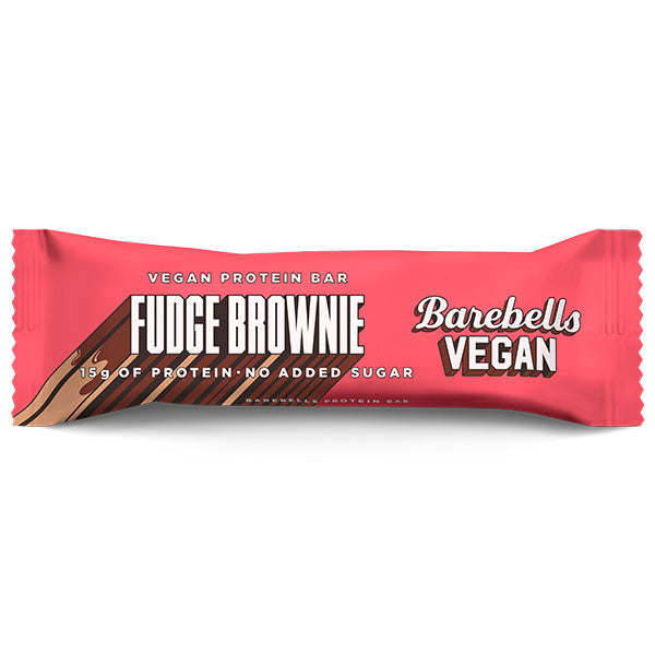BAREBELLS VEGAN PROTEIN BAR FUDGE BROWNIE (55g) x 12