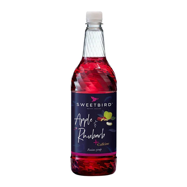 SWEETBIRD FUSIONS + APPLE AND RHUBARB CAFFEINE SYRUP (1 LITRE)