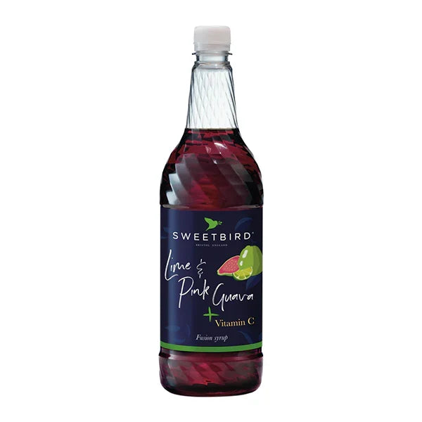SWEETBIRD FUSIONS + LIME & PINK GUAVA VITAMIN C SYRUP (1 LITRE)