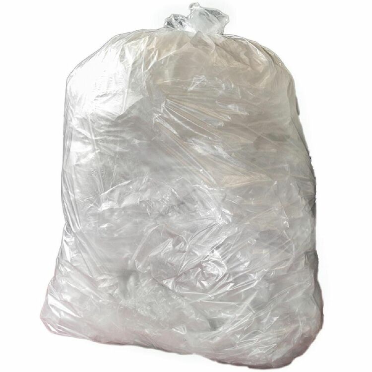 HEAVY DUTY RUBBISH SACKS CLEAR x 100