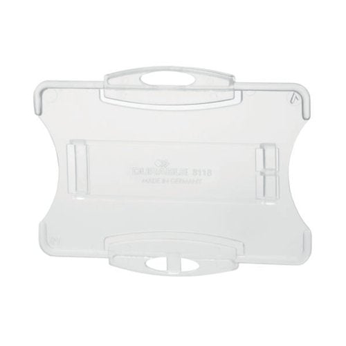 DURABLE SECURITY PASS PLASTIC ID CARD HOLDERS FOR LANYARDS CLEAR (PACK OF 10) 891819