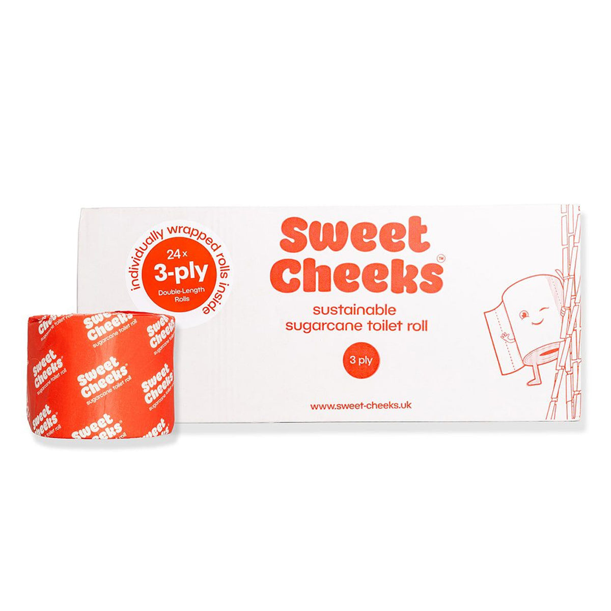 FIG SWEET CHEEKS DOMESTIC SUGARCANE TOILET ROLL 3-PLY