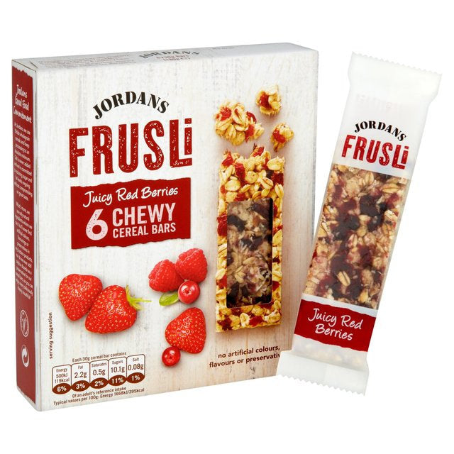 JORDANS FRUSLI JUICY RED BERRIES CEREAL BARS (30g) x 36