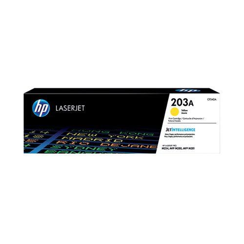 HP 203A ORIGINAL LASERJET TONER CARTRIDGE YELLOW CF542A