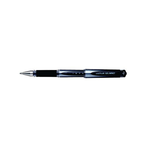 UNI-BALL GEL IMPACT 1.0MM BLACK ROLLERBALL PEN (12 PACK) 9006050