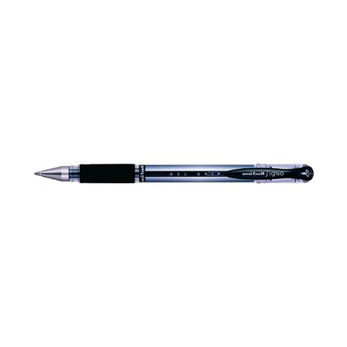 UNI-BALL SIGNO GEL GRIP ROLLERBALL PEN BLACK (PACK OF 12) 9003950