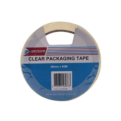 GOSECURE PACKAGING TAPE 50MMX66M CLEAR (PACK OF 6) PB02297