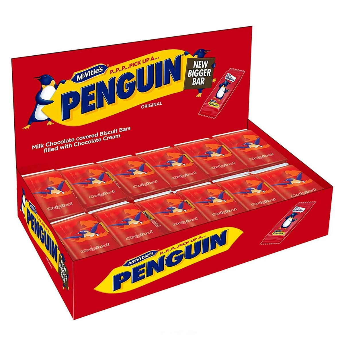 McVITIE'S PENGUIN BISCUIT BARS MILK CHOCOLATE (20.5g) x 48