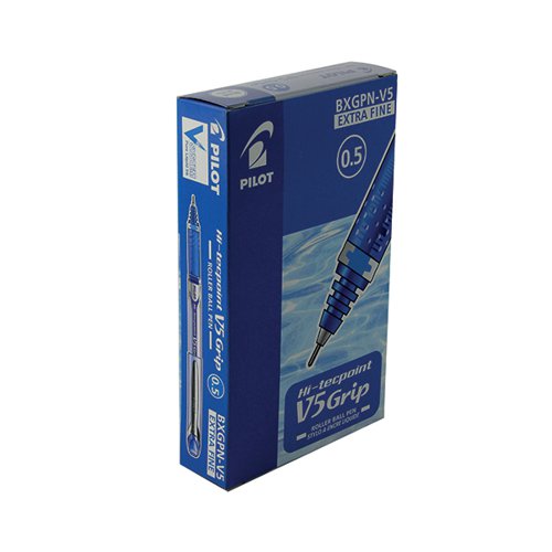 PILOT V5 GRIP LIQUID INK ROLLERBALL 0.3MM BLUE (PACK OF 12) 1021012003