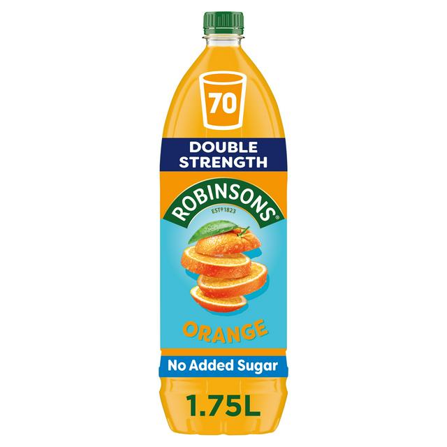ROBINSONS DOUBLE CONCENTRATE NO ADDED SUGAR ORANGE (1.75L)
