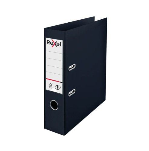 REXEL CHOICES 75MM LEVER ARCH FILE POLYPROPYLENE A4 BLACK 2115501