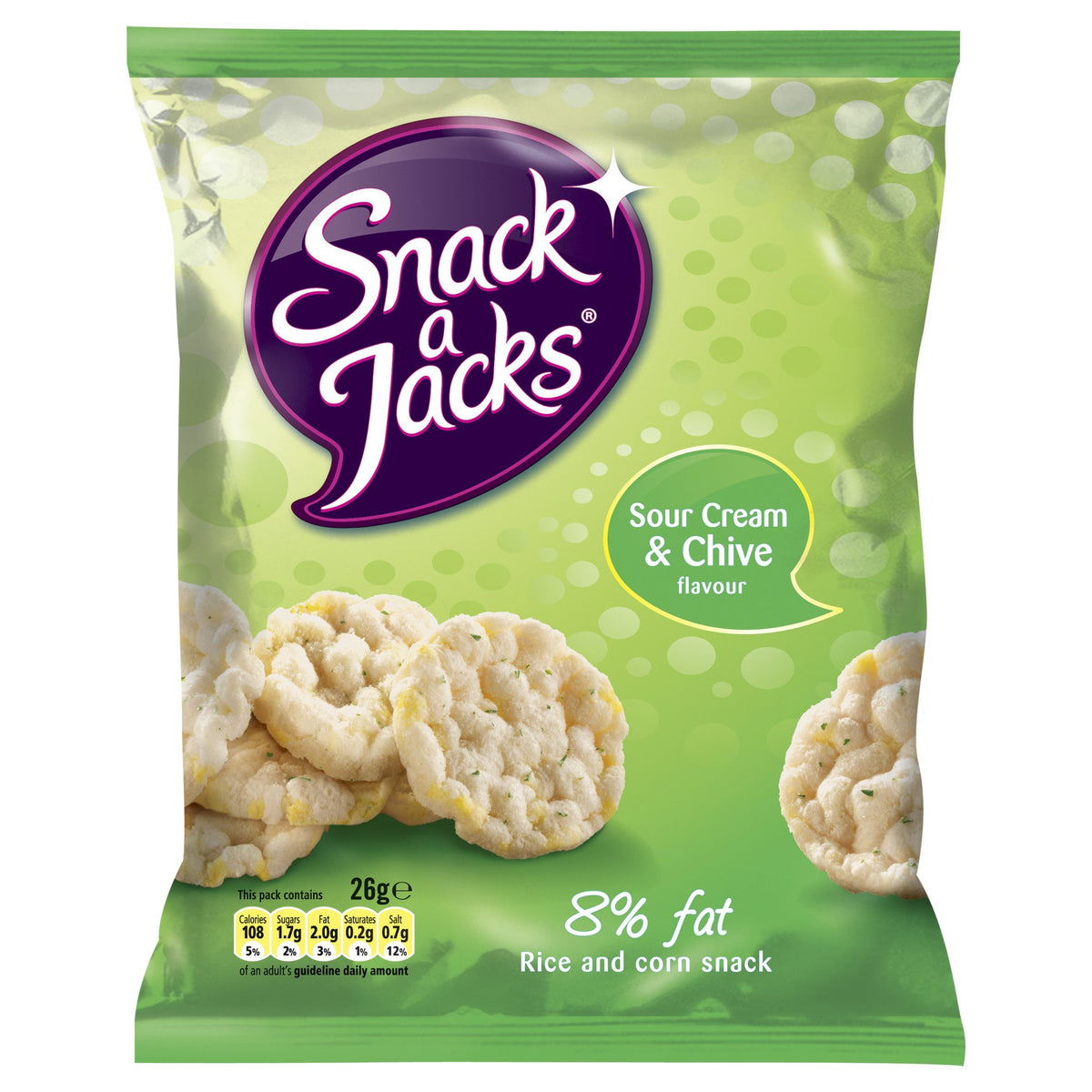 SNACK A JACKS SOUR CREAM & CHIVE (26g) x 24