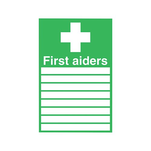 SAFETY SIGN FIRST AIDERS 300X200MM PVC FA01926R