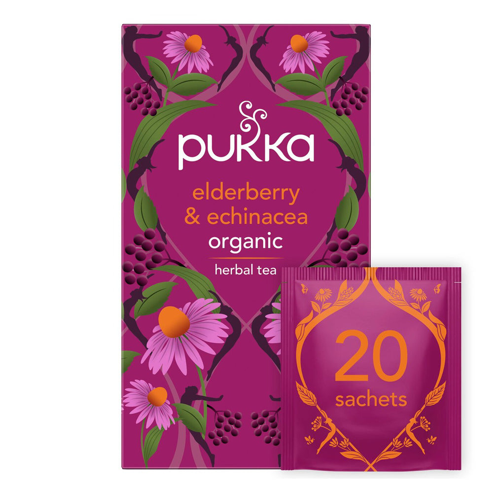 PUKKA TEA ELDERBERRY & ECHINACEA ENVELOPED TEA BAGS (20 pack)