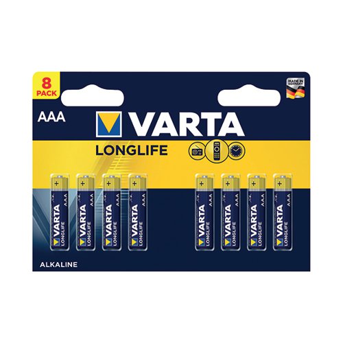 VARTA LONGLIFE AAA BATTERY (PACK OF 8) 04103101418