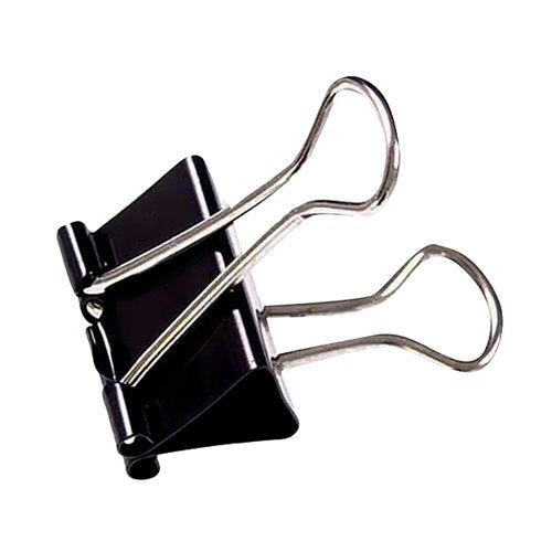 FOLDBACK CLIP 25MM BLACK (100 PACK) 22781