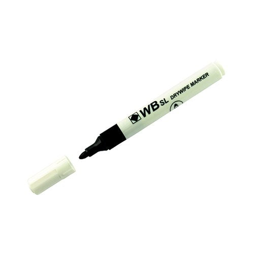 BLACK WHITEBOARD MARKER PENS BULLET TIP (PACK OF 10) WB15 804032