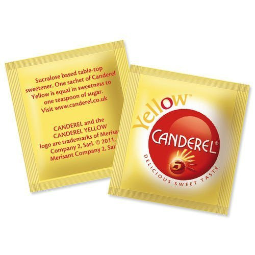 CANDEREL YELLOW LOW CALORIE SWEETENER SACHETS x 1000