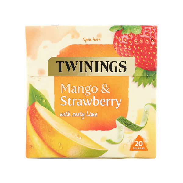 TWINING'S MANGO AND STRAWBERRY TEA (20 bags) x 4