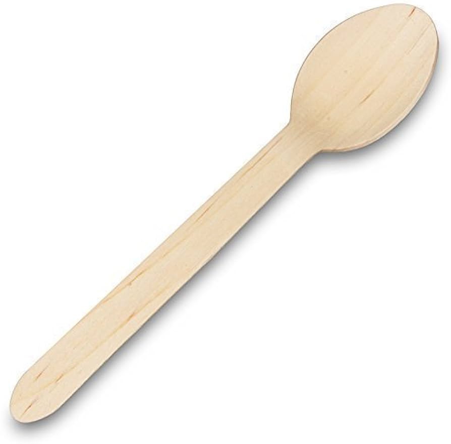 WOODEN DESSERT SPOON 10 x 100