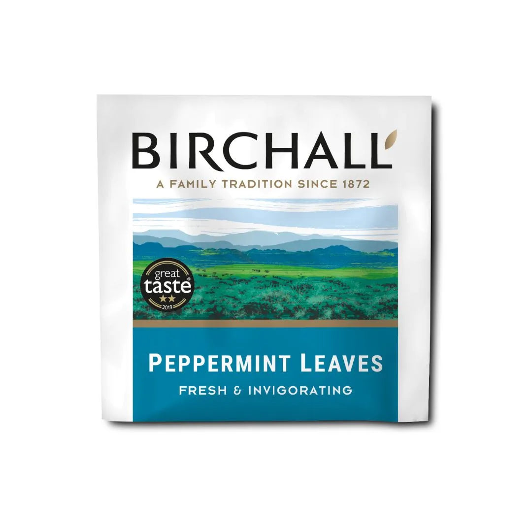 BIRCHALL PEPPERMINT LEAVES PLANT BASED ENVELOPED PRISM (200 TEA BAGS)