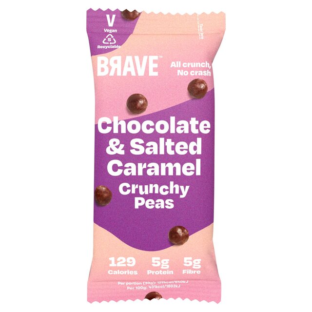 BRAVE CHOCOLATE & SALTED CARAMEL ROASTED PEAS (30g) x 12