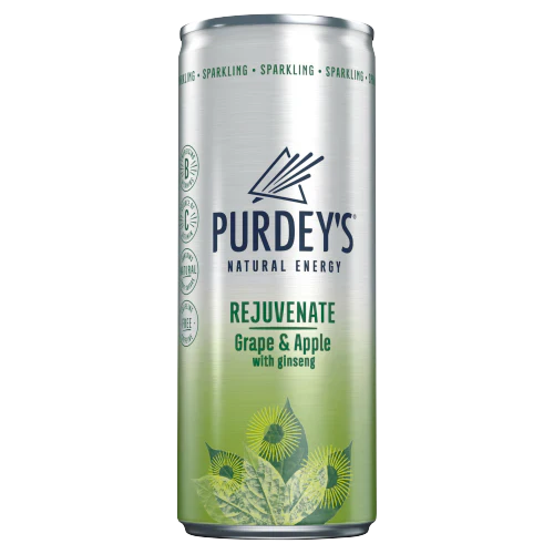 PURDEYS REJUVENATE SPARK GRAPE & APPLE WITH GINSENG (250ml) x 12