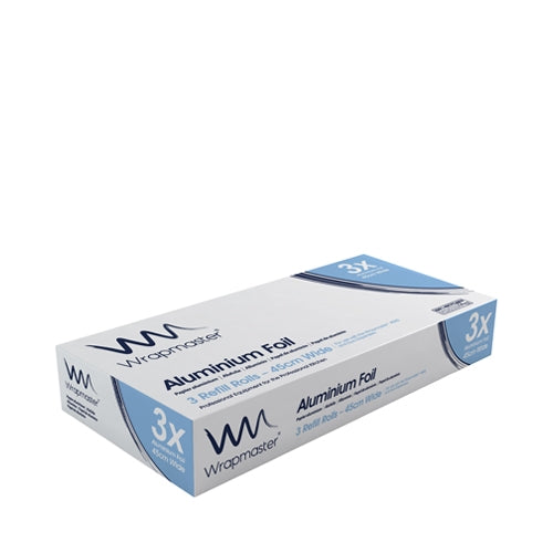 WRAPMASTER REFILL ALUMINIUM FOIL x 3 (45cm x 90m)