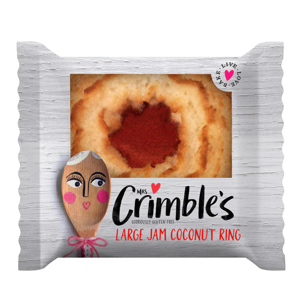 MRS CRIMBLES JAM COCONUT RINGS (40g) x 24