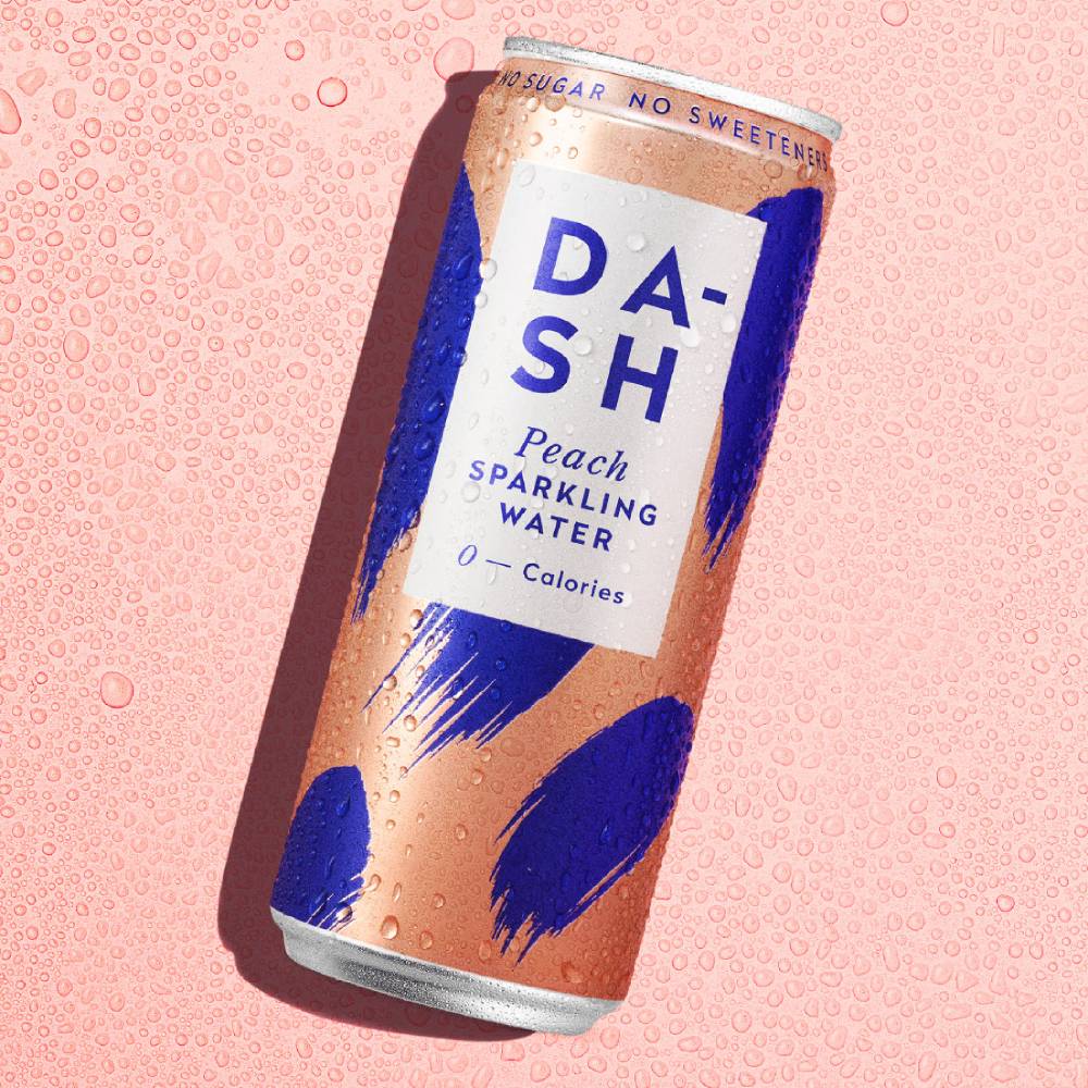 DASH SPARKLING PEACH CANS (330ml) x 12