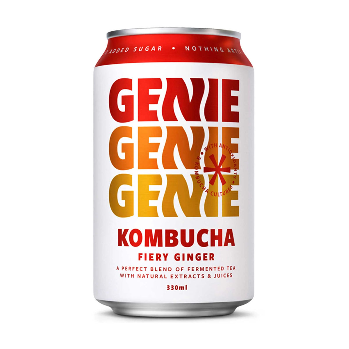 GENIE FIERY GINGER KOMBUCHA CANS (330ml) x 12