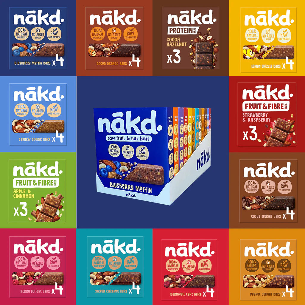 NAKD BARS MIXED CASE SELECTION WITH 12 FLAVOURS x 48