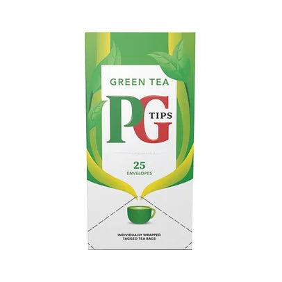 PG TIPS GREEN TEA ENVELOPES (25 TEABAGS)