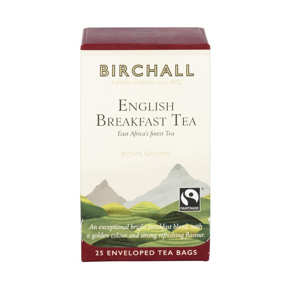 BIRCHALL ENGLISH BREAKFAST TEA ENVELOPED TAGGED BAGS x (25 bags)